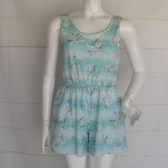 Originals Romper, S, Floral Print, Tank upper, Pockets, Elastic waist, Vintage - Picture 11 of 11